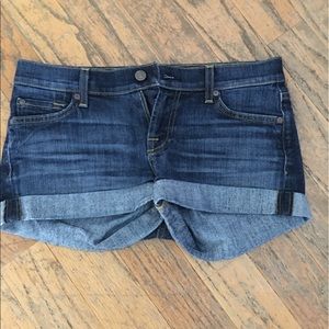 7 for all mankind cuffed jean shorts