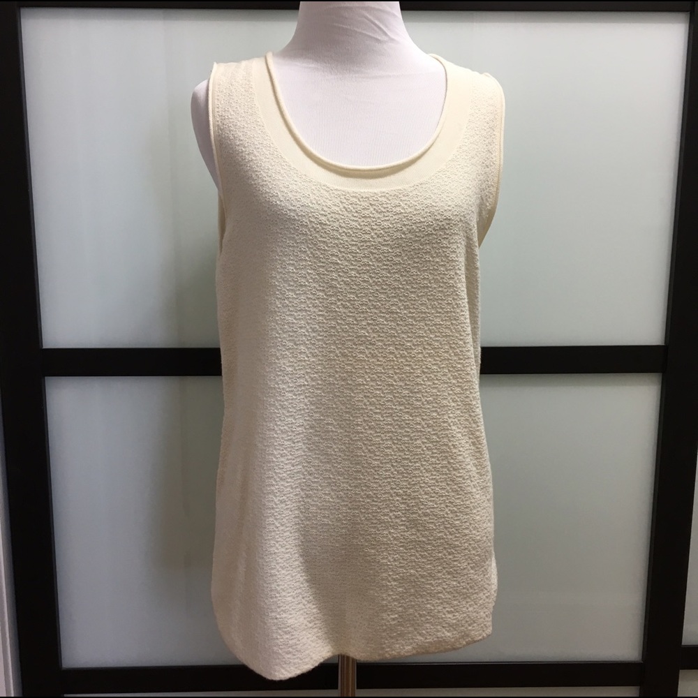 Eileen Fisher Open Weave Sweater Vest Layering