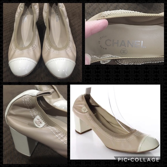 Authentic Chanel Cap Toe Heels- size 8 - Picture 2 of 4