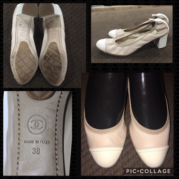 Authentic Chanel Cap Toe Heels- size 8 - Picture 3 of 4