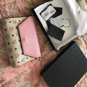 Authentic MCM designer wallet on a chain