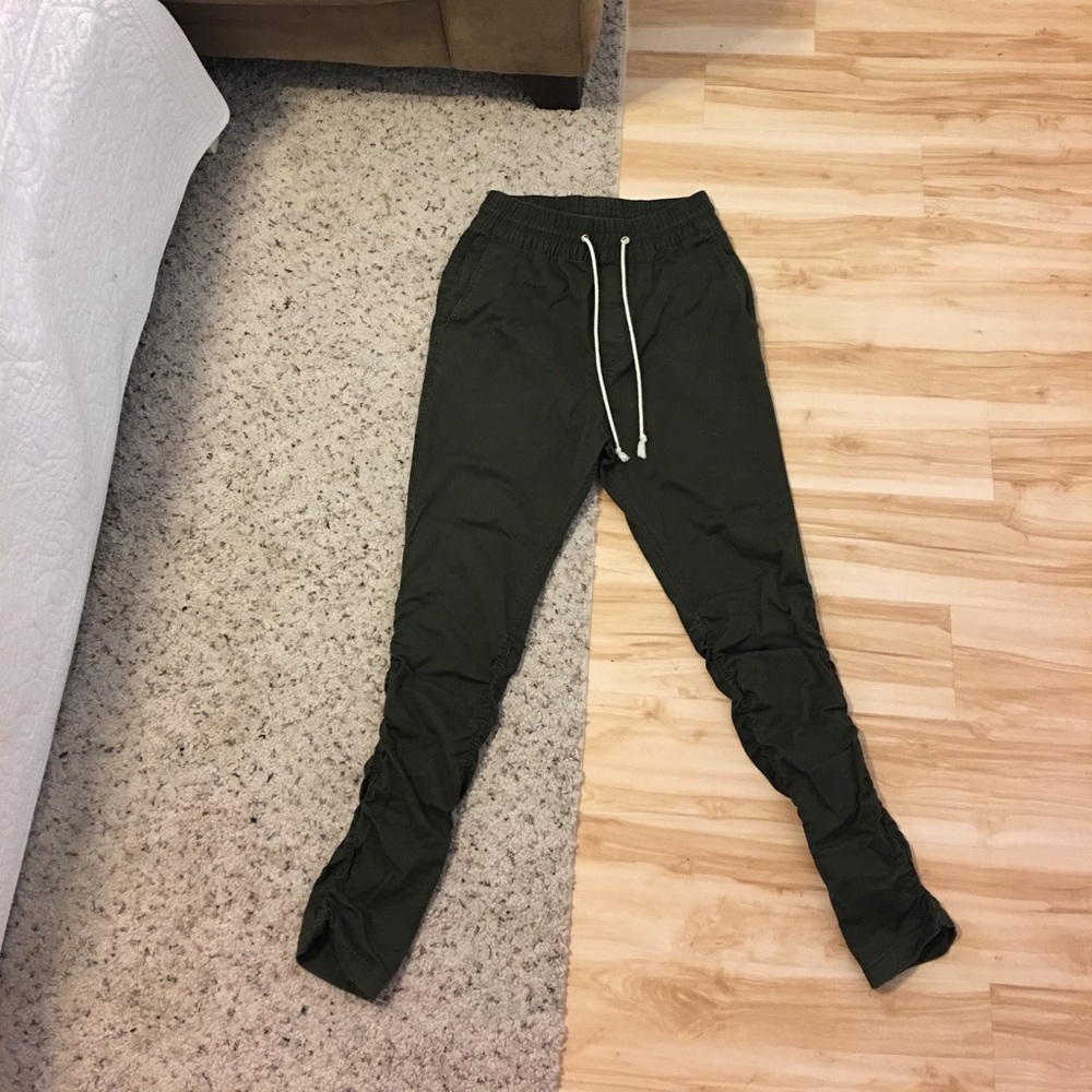 H&M SKINNY ZIPPER PANTS TAPERED JOGGERS