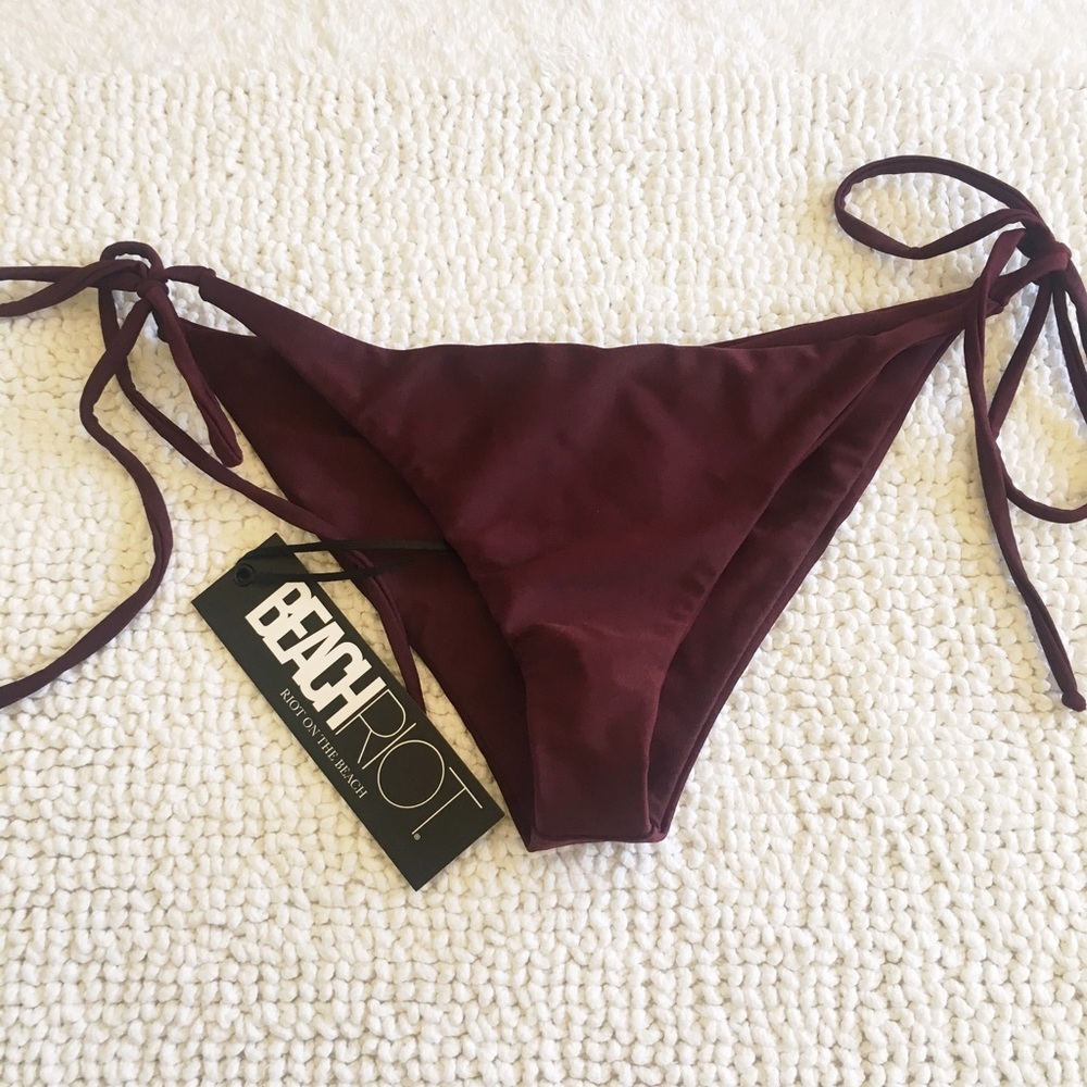 Beach Riot Burgundy Bikini Bottoms