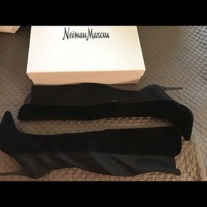 Neiman Marcus suede above the knee boots