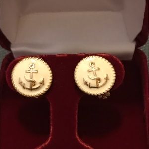 Anchor clip on earrings
