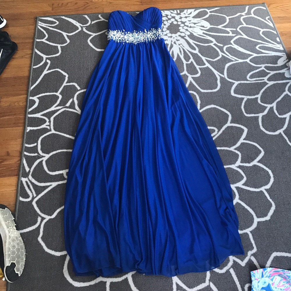 Royal blue prom dress