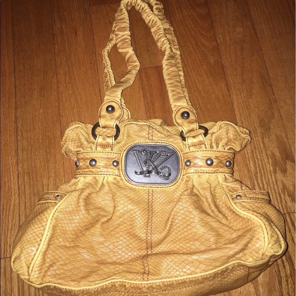 Gold leather purse!