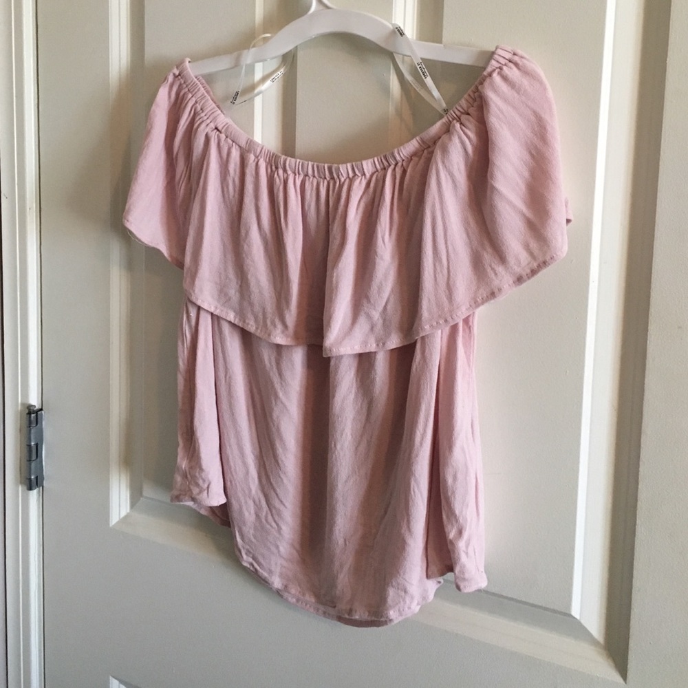 Pink off the shoulder top