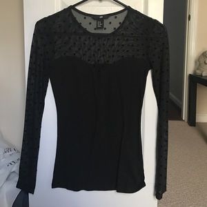 Size XS H&M long sleeve polka dot shirt