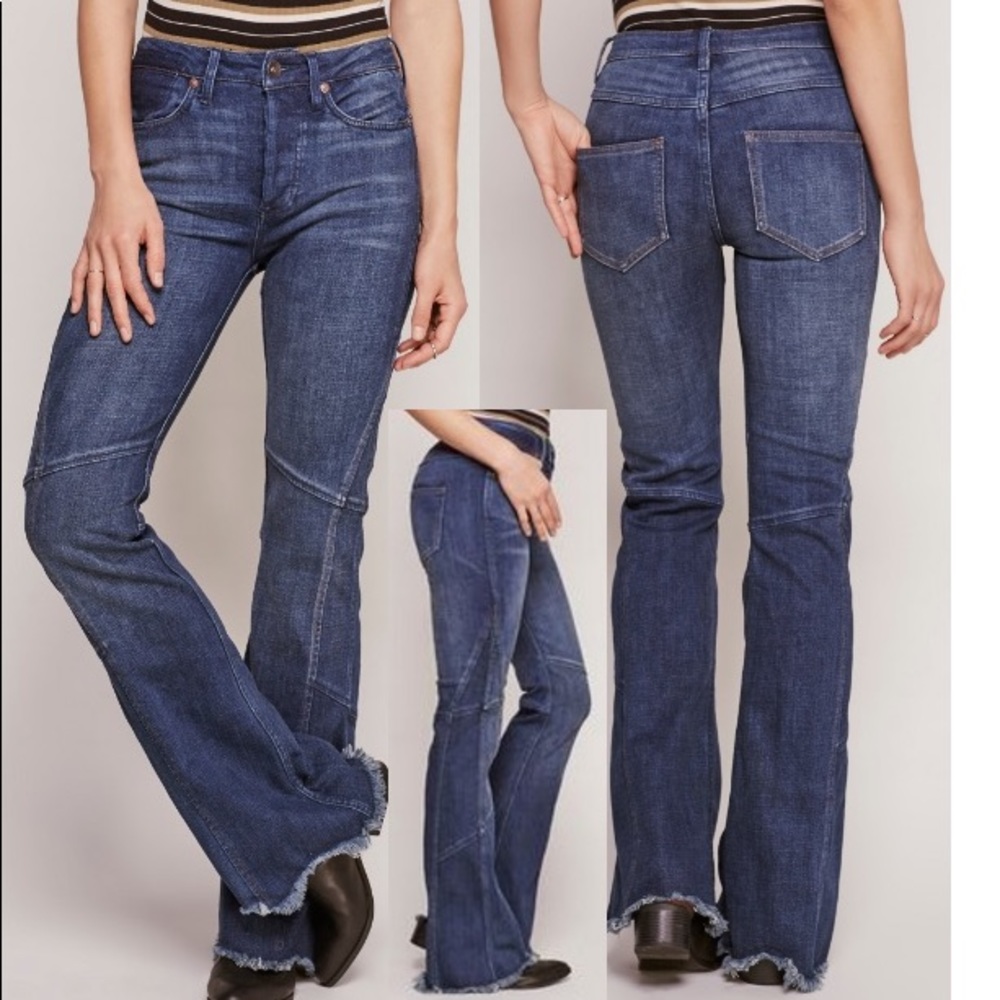 Free People Hug Me Tight Patchwork Flare