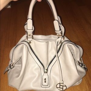 Gray faux leather slouchy purse!