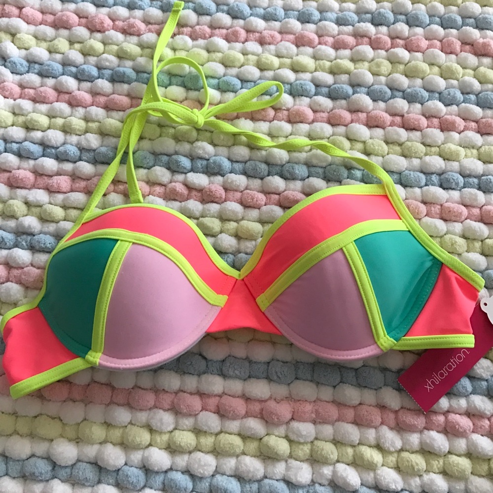 NWT Target Xhilaration Neon Bikini Top