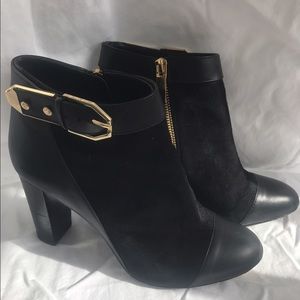 Rachel Zoe leather and suede heeled booties