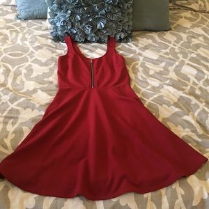 Nordstrom red flowy dress