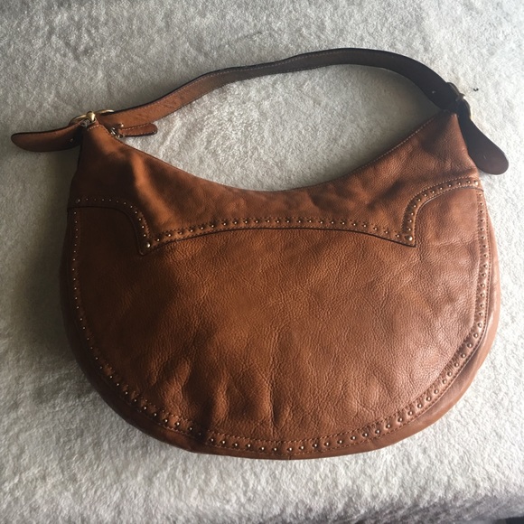 Carmel Hobo Gold Studded Handbag - Picture 1 of 5