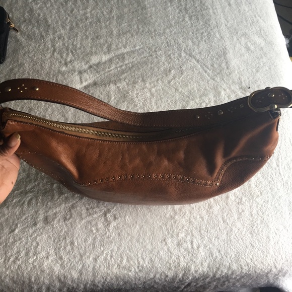 Carmel Hobo Gold Studded Handbag - Picture 3 of 5