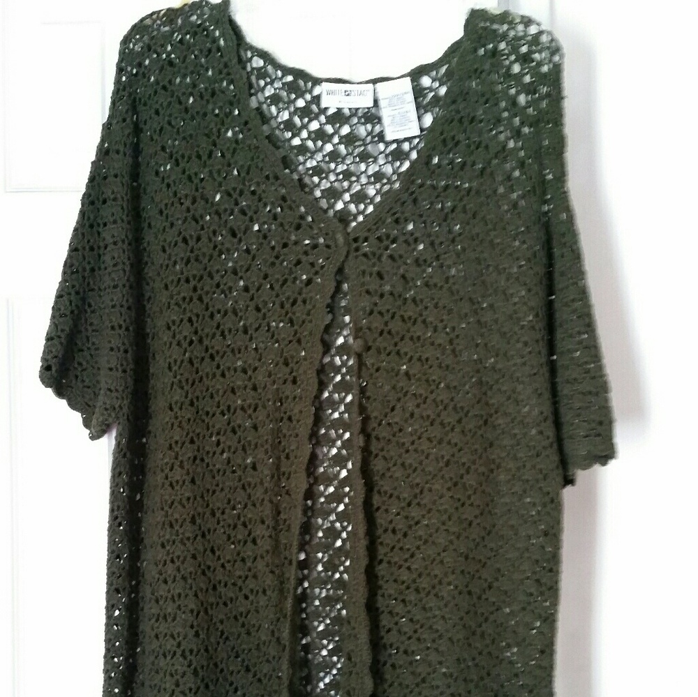 See through green sweater/top