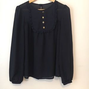 ASOS Baby Doll Blouse - Navy