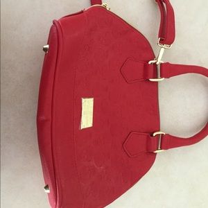 Red satchel