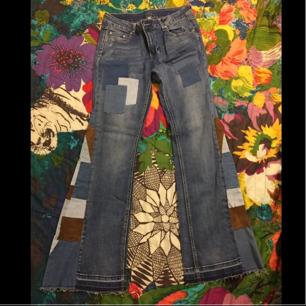 NY&Co SoHo Patchwork Hippie Flares