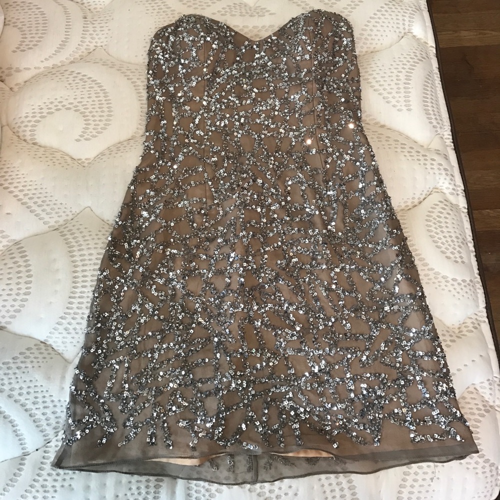 Sequin Strapless Cocktail Dress- WORN ONCE!!!