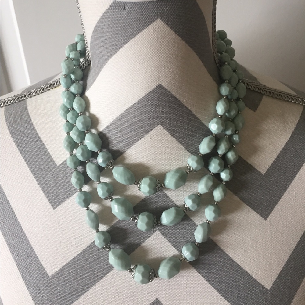 Mint Multi-strand Statement Necklace