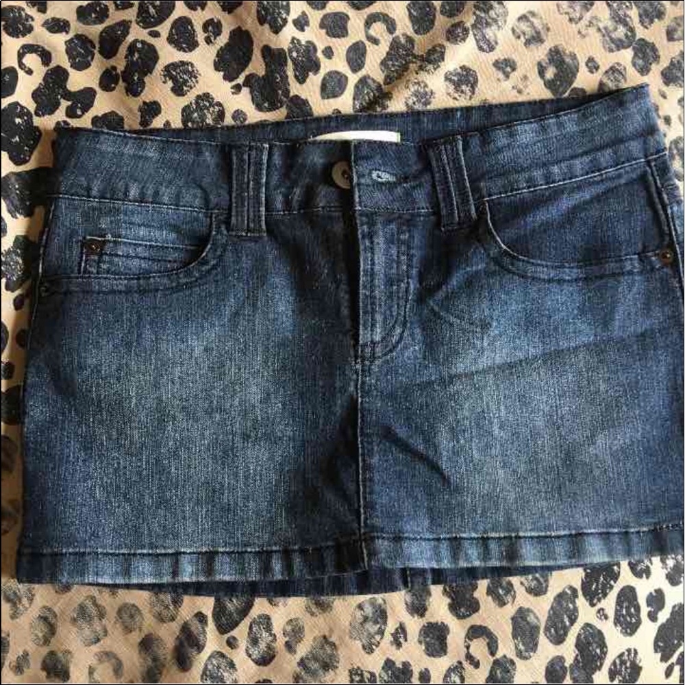 21 Denim Mini Jean Skirt