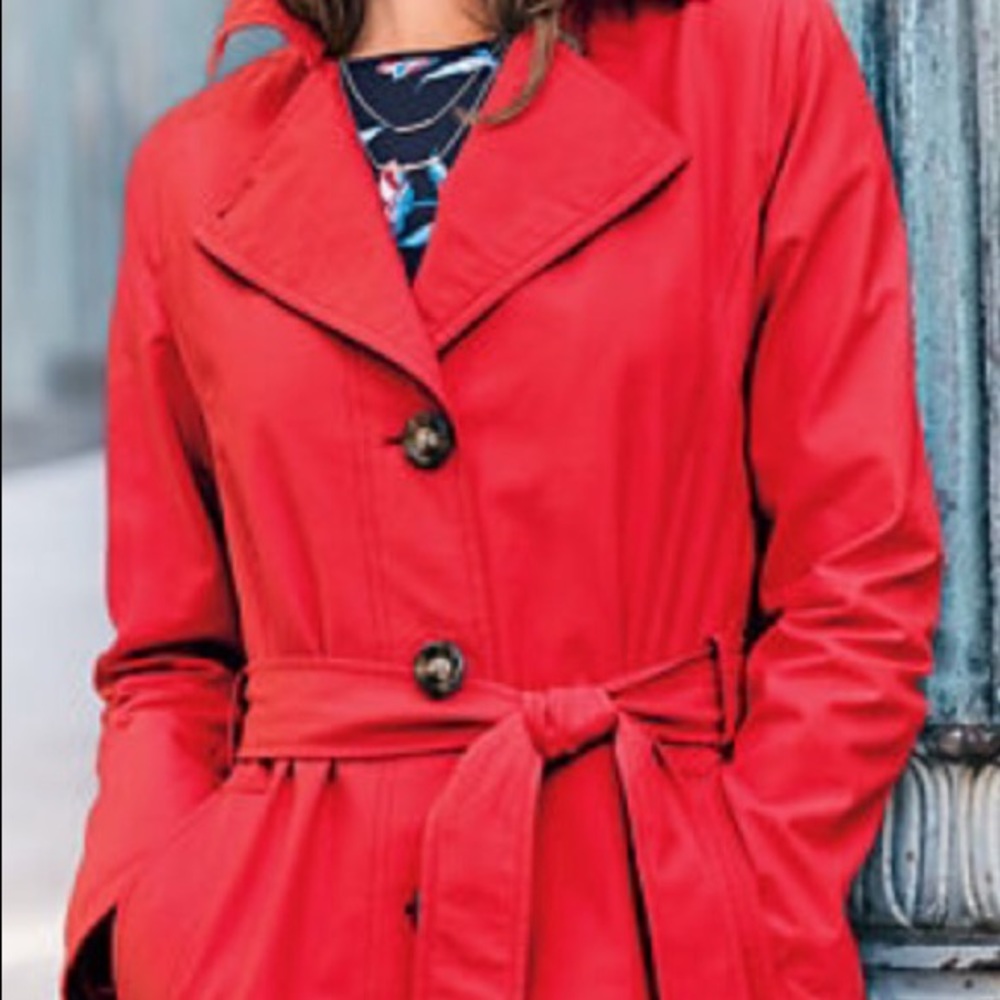 LANDS' END NWT CRIMSON DAWN TRENCH COAT.