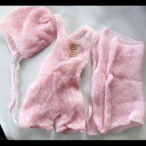 Pink Knit Newborn Photo Props