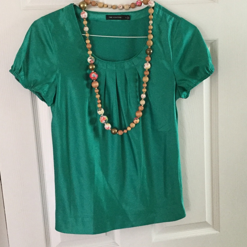 Green Silky Blouse