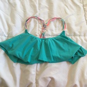 Victoria's Secret Pink flounce swim top