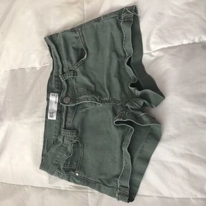 Olive green shorts