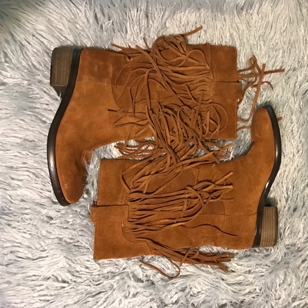 Lucky brand fringe boots
