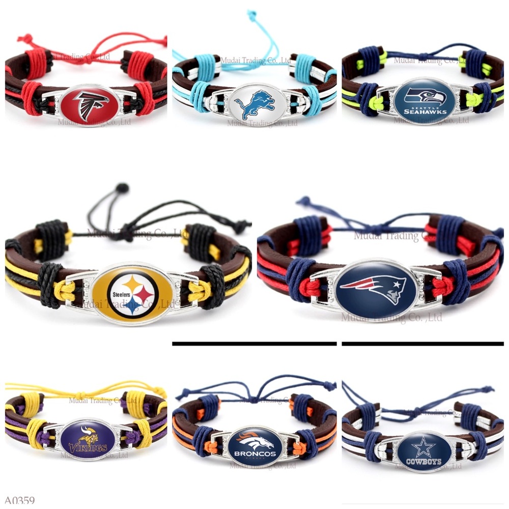 SALE ANY 2- $8 NFL football bracelets