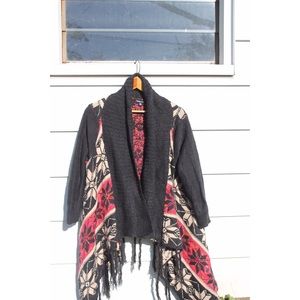 Relativity tribal poncho sweater 1x