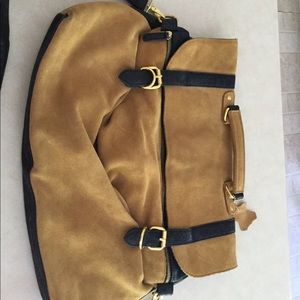 Suede handbag