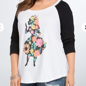 Torrid Alice in Wonderland shirt