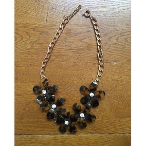Tortoise Shell Flower Necklace