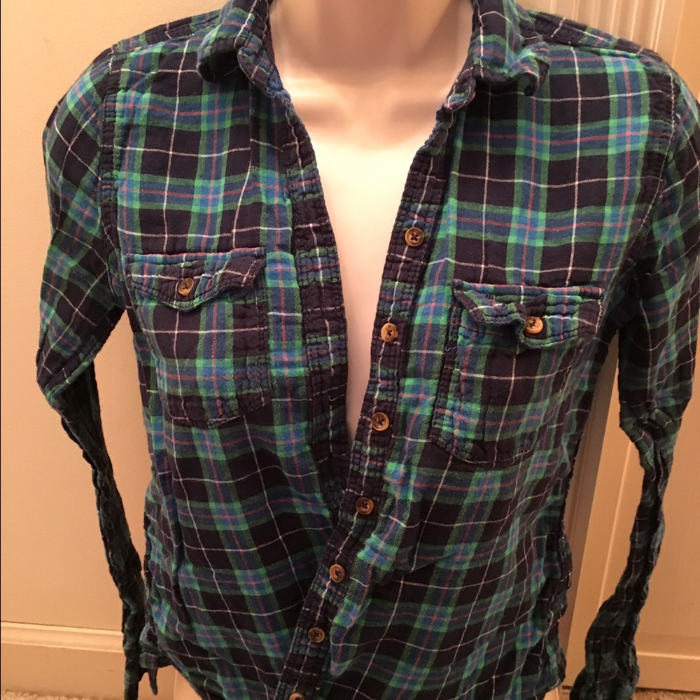 Plaid button down shirt