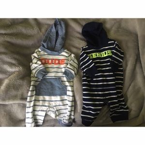 Carter's Hooded French Terry Jumpsuits