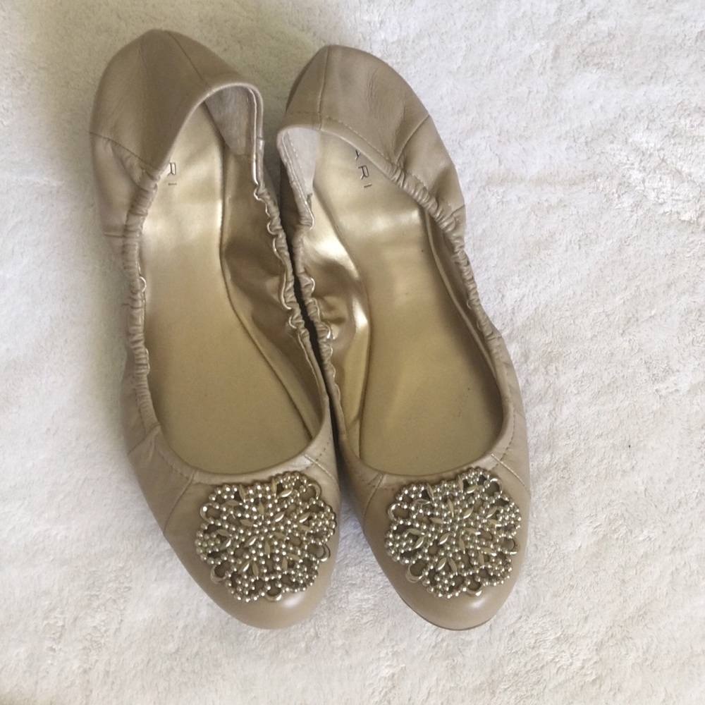 Tahari Champagne Flats