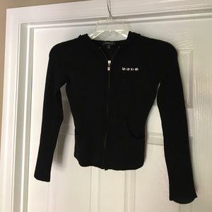 Black Zip-Up Bebe Hoodie