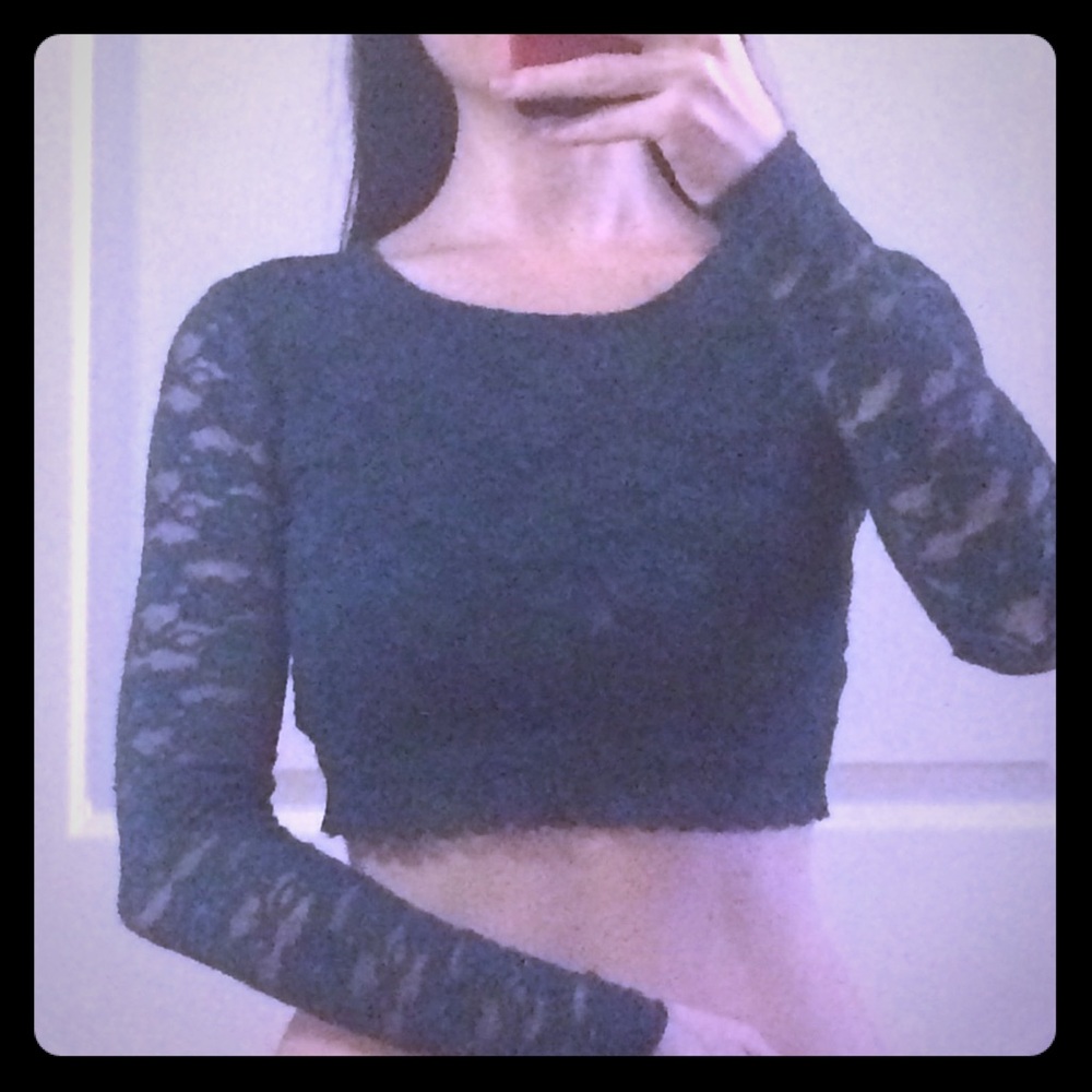 Fantastic Forest Green Lace Crop