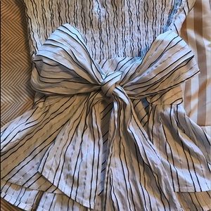 Guess Strapless Peplum Top