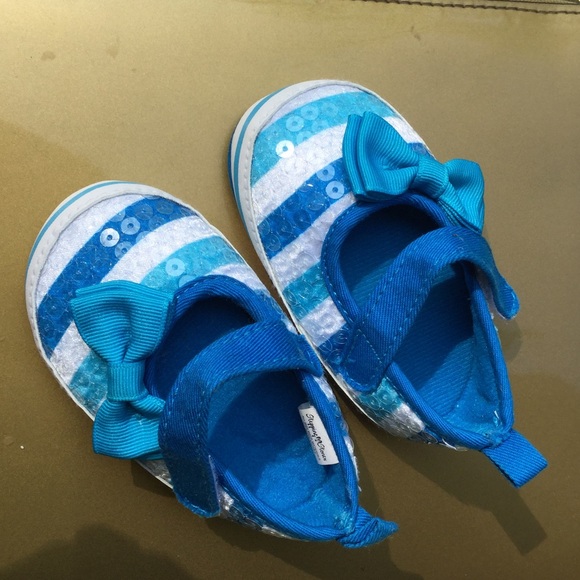 Baby shoe bundle of 2 pair turquoise and blk NWOT - Picture 5 of 8