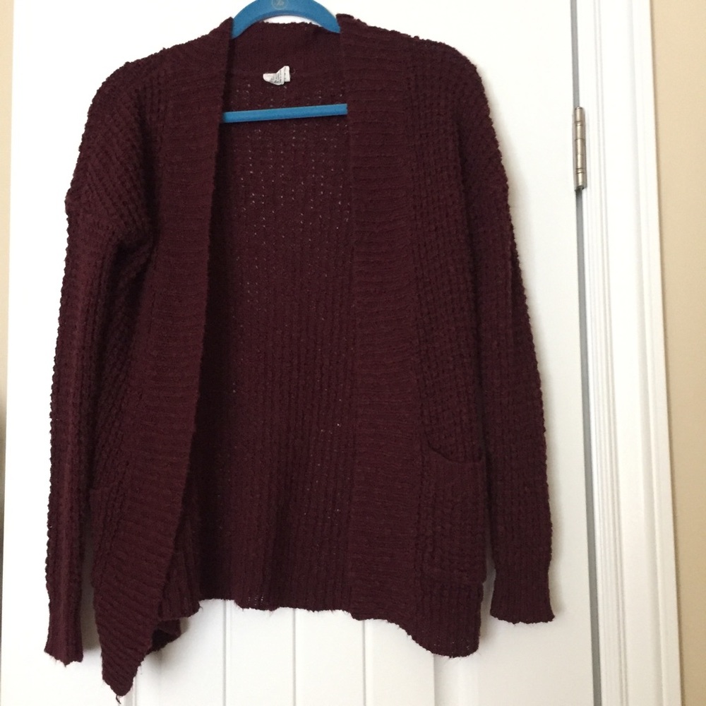 Tillys burgundy cardigan