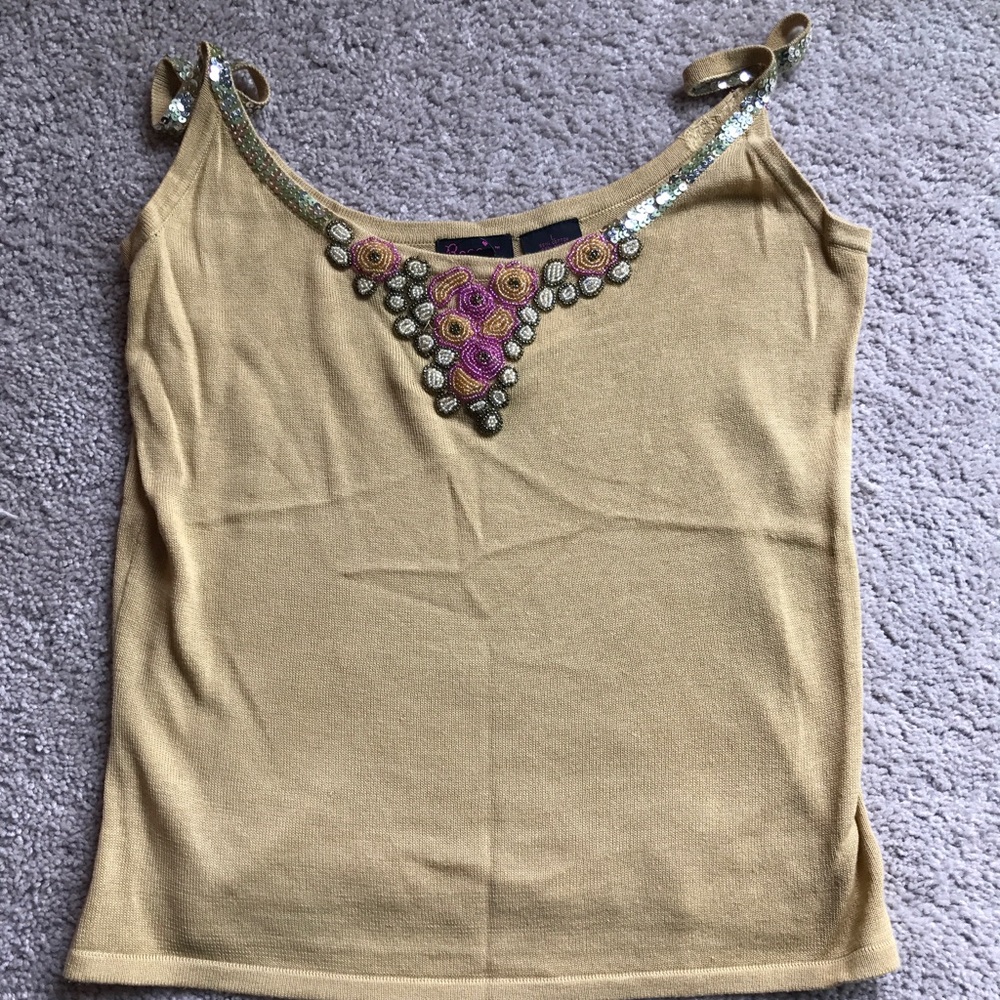 Beaded tank top