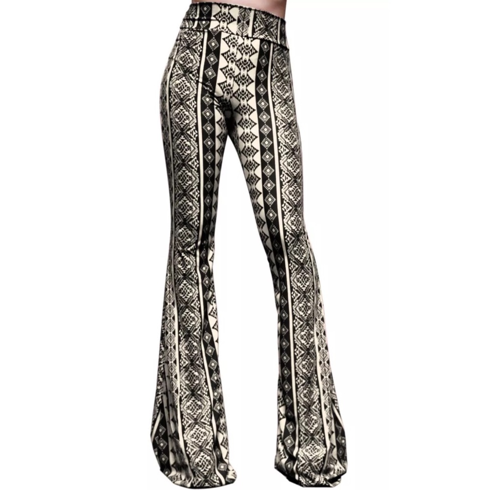 Boho wide leg long flared bell bottom pant tribal