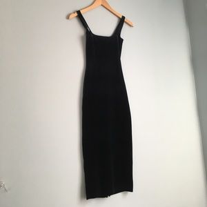 AA velvet dress in ever green