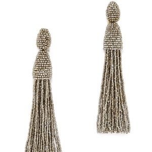 Oscar de la Renta Classic Long Tassel Earrings